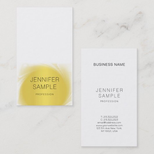 Glamoureus Gold Design Professional gewoon modern Visitekaartje (Voorkant / Achterkant)