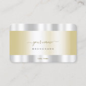 Glamoureus Gold en Silver Effect Professional Visitekaartje (Voorkant)