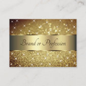 Glamoureus Gold Glitter Luminous Stars Professiona Visitekaartje (Voorkant)