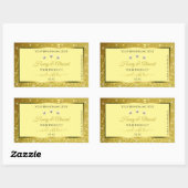 Glamoureus Gold Glitter Product Labels Rhinestones (Vel)