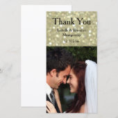 Glamoureus Gold Hartelijk dank Bedankkaart (Voorkant / Achterkant)