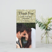 Glamoureus Gold Hartelijk dank Bedankkaart (Staand voorkant)