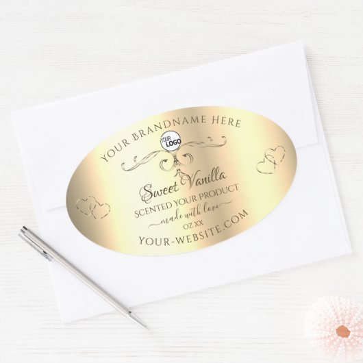 Glamoureus Gold Product Labels  Harten Logo (Envelop)