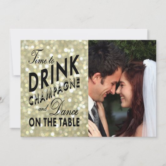 Glamoureus Gold Save the Date (Voorkant)