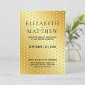 Glamoureus Gold Speckle Invitation Sjabloon Elegan (Staand voorkant)