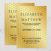Glamoureus Gold Speckle Invitation Sjabloon Elegan (Voorkant / Achterkant)