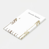 Glamoureus Gold Tropical Palm Trees op wit Post-it® Notes (Schuin)