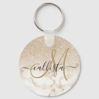 Glamoureus Gold White Glitter Marmer Gradient Ombr