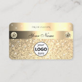 Glamoureus Golden Glitter Sparking Stars met Logo Visitekaartje (Voorkant)