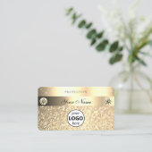 Glamoureus Golden Glitter Sparking Stars met Logo Visitekaartje (Staand voorkant)
