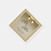 Glamoureus Goud & Stijlvolle Gem Bruiloft Servet (Hoek)