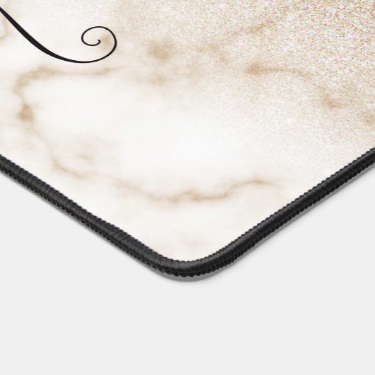 Glamoureus Goud Wit Glitter Marmeren Gradiënt Bureaumat (Hoek)