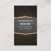 GLAMOUREUS gouden folie art deco zonnestraal moder Visitekaartje (Achterkant)