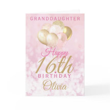 Glamoureus Granddochter 16th Birthday Balloon