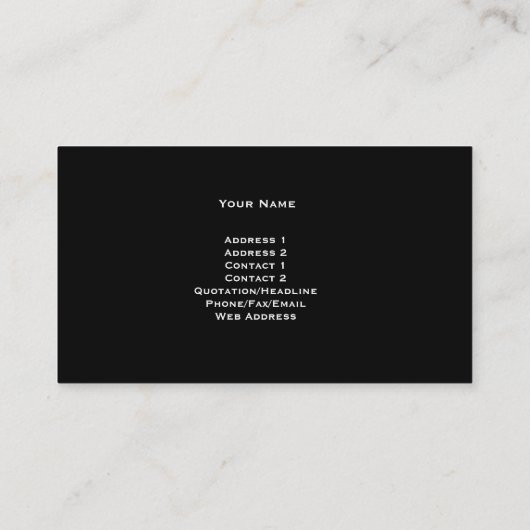 Glamoureus Granite Custom Visitekaartje (Achterkant)