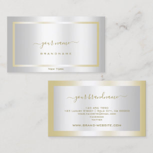 Glamoureus Licht Zilver en Goud Decent Shimmering Visitekaartje