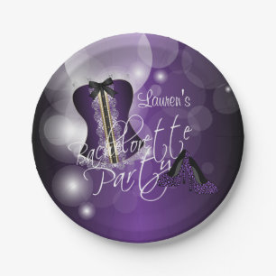 Glamoureus Lingerie Bachelorette Party    Paars Papieren Bordje