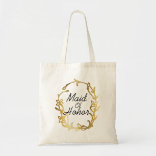 Glamoureus Maid of Honor Goud Wedzakken Tote Bag