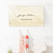 Glamoureus modern chic faux gouden glitterij spandoek (Insitu)