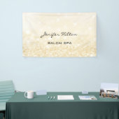 Glamoureus modern chic faux gouden glitterij spandoek (Beurs)