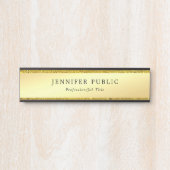 Glamoureus Modern Faux Gold Glitter Sjabloon Deurbordje (Voorkant)