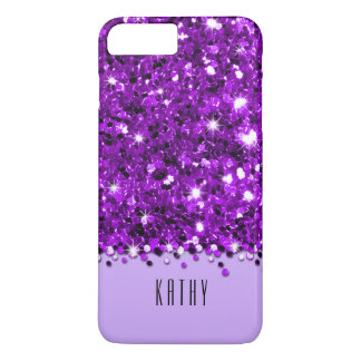 Glamoureus Paars Sparkly Glitter Confetti Hoesje