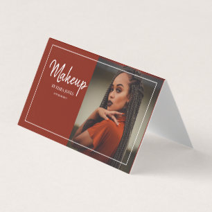 Glamoureus Photo Makeup Artist White Script Type Visitekaartjes