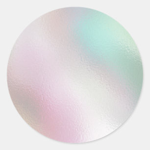Glamoureus Romantic iridescent parelholografisch C Ronde Sticker