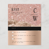 Glamoureus ROOS Gold Black Weddenschap RSVP (Voorkant)