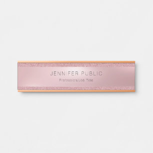 Glamoureus Roos Gold Glitter Elegant Professional Deurbordje
