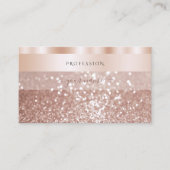 Glamoureus Roos Gold Glitter Luxueus Visitekaartje (Voorkant)