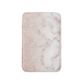 Glamoureus Roos Gold White Glitter Marble Gradient Badmat (Voorkant Verticaal)