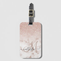 Glamoureus Roos Gold White Glitter Marble Gradient