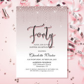 Glamoureus roze diamanten verrassing 40e verjaarda kaart