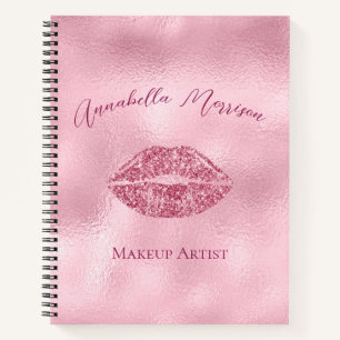 Glamoureus roze glitter Lips Notitieboek