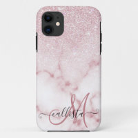 Glamoureus roze witte glitter marmer gradient ombr