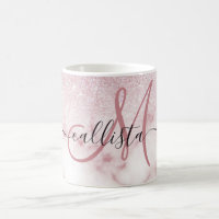 Glamoureus roze witte glitter marmer gradient ombr