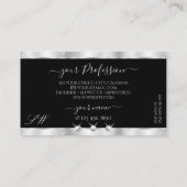 Glamoureus Silver Black Sparging Diamonds Initiale Visitekaartje (Achterkant)