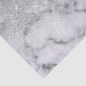 Glamoureus Silver Glitter White Marble Ombre Tissuepapier (Detail)