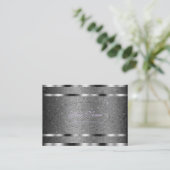 Glamoureus Silver Snake Pattern en Paarse Gradiënt Visitekaartje (Staand voorkant)