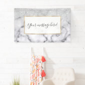 Glamoureus Silver White Glitter Marmer Gradient Spandoek (Insitu)