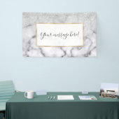 Glamoureus Silver White Glitter Marmer Gradient Spandoek (Beurs)