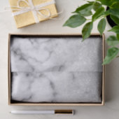 Glamoureus Silver White Glitter Marmer Gradient Tissuepapier (Geschenk)