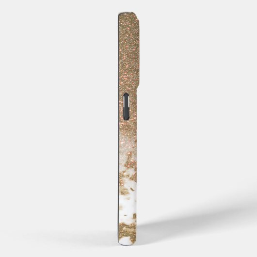 Glamoureus Sparkly Gold Glitter Marmer Case-Mate iPhone Case (Achterkant / Rechts)