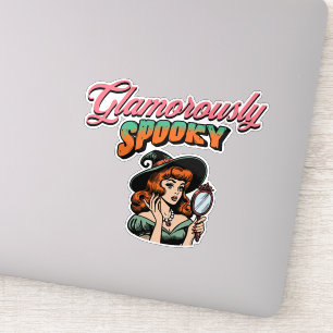 Glamoureus Spooky Witch Halloween Sticker