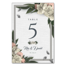 Glamoureus White en Peach Floral Peonies