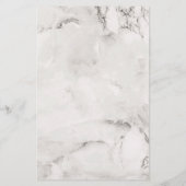 Glamoureus witte marmer EYELASH SALON SERVICE LIST Flyer (Achterkant)