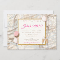 Glamoureuze 50th Party Gouden Confetti Fluiten Bal