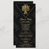 Glamoureuze avond bruiloft menu (Voorkant / Achterkant)