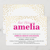 GLAMOUREUZE BAT MITZVAH rustieke mini gouden confe Kaart (Voorkant / Achterkant)